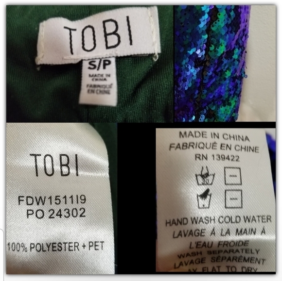 Tobi sequence dress deep v-neck and low back mini - Picture 3 of 3